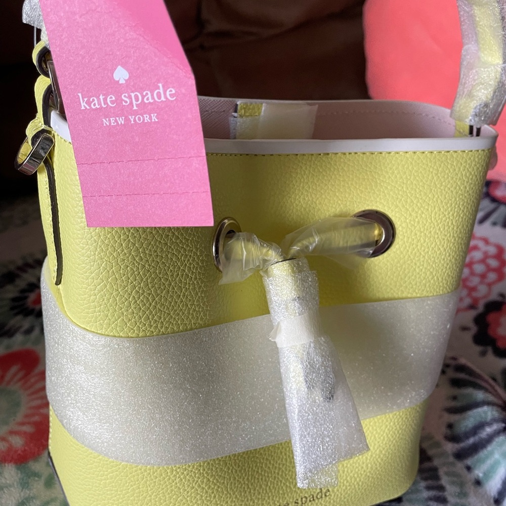 Kate Spade Yellow Bucket Bag Brand New never used